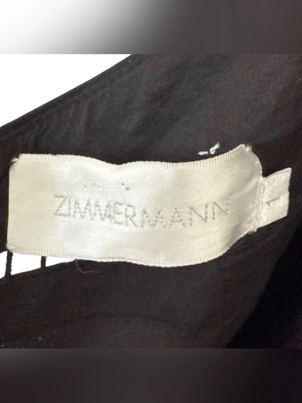 Zimmermann Black Linen & Cotton Floral Embroidered Halter Tie Romper Jumpsuit